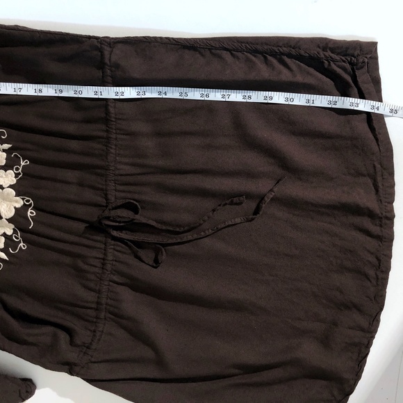 Lucky Brand Brown Cream Embroidery Dress Tunic - Picture 5 of 7